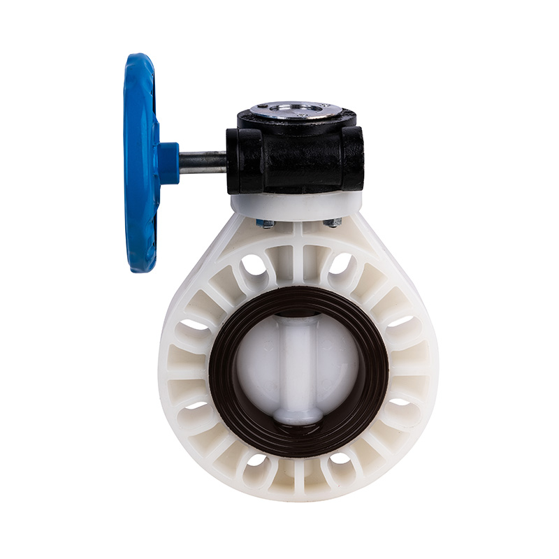Van bướm bánh răng PVDF D371X-10F DN40-1000 40A-1000A Tiêu chuẩn JIS